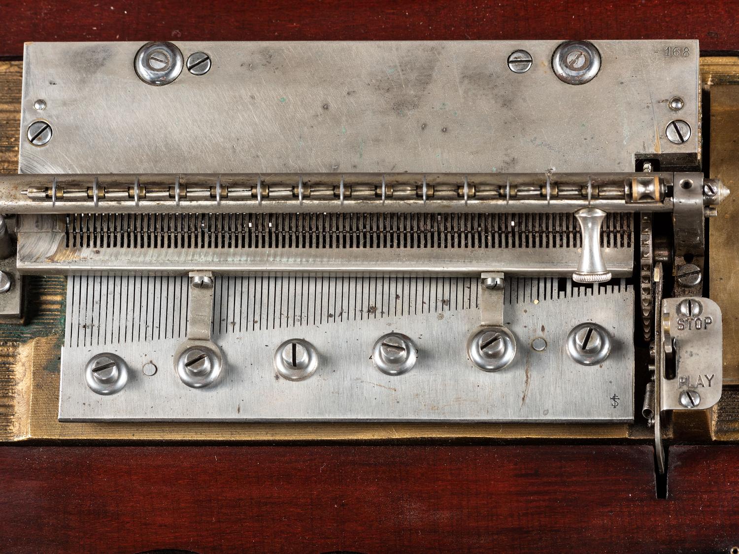 A Swiss-Made Stella Mahogany Console Disc Music Box