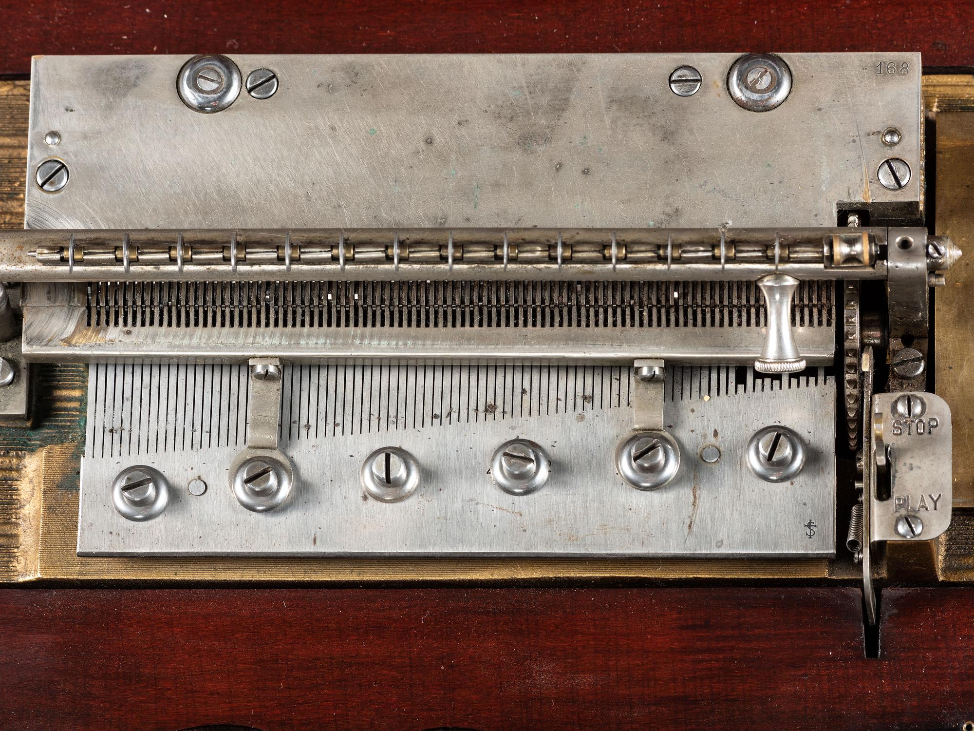 A Swiss-Made Stella Mahogany Console Disc Music Box