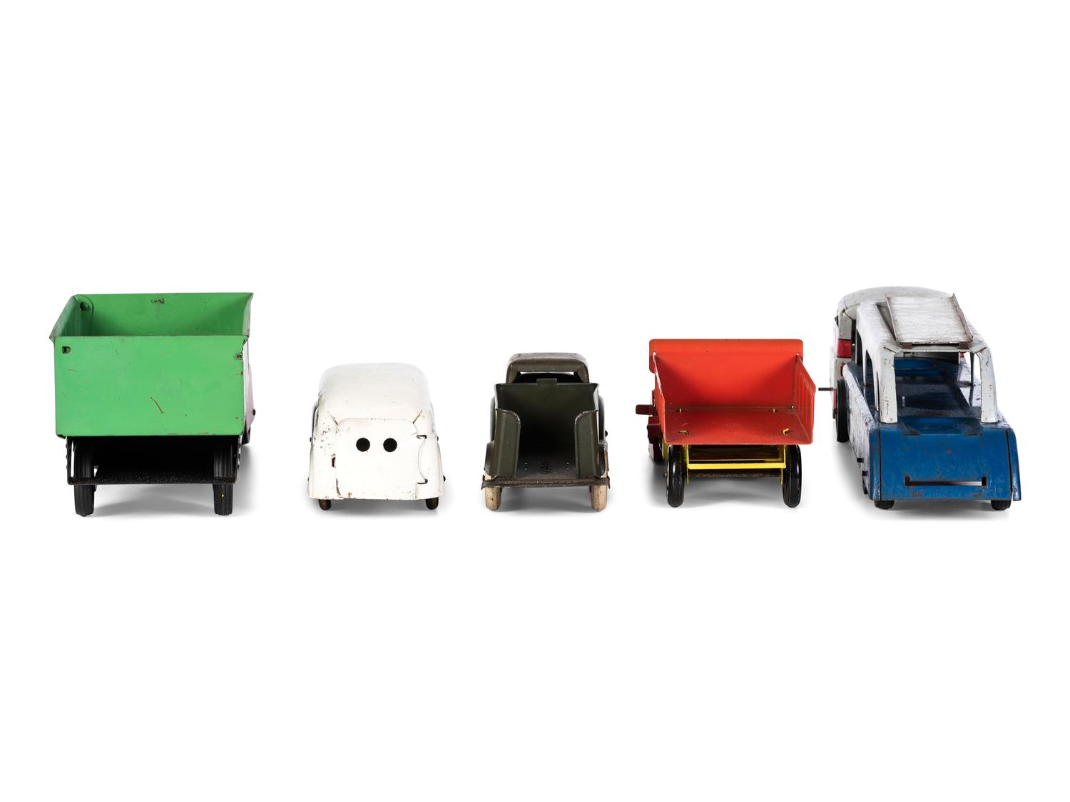 Five Wyandotte Pressed Steel Vehicles