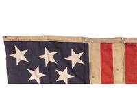 [FLAGS]. 13-star American Naval Ensign stamped "US Ensign No. 6, Navy Yard, New York." 1902.