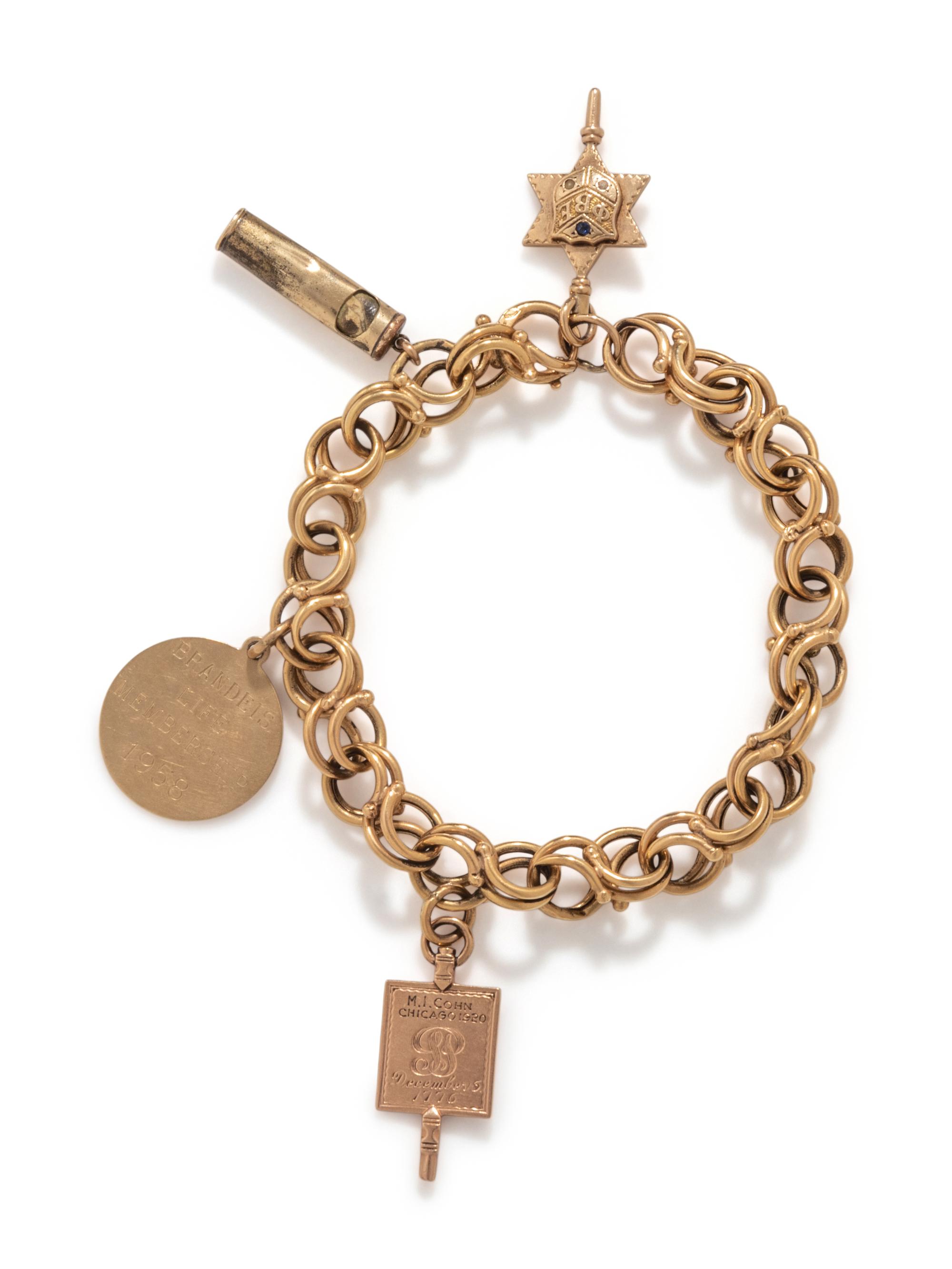 YELLOW GOLD CHARM BRACELET