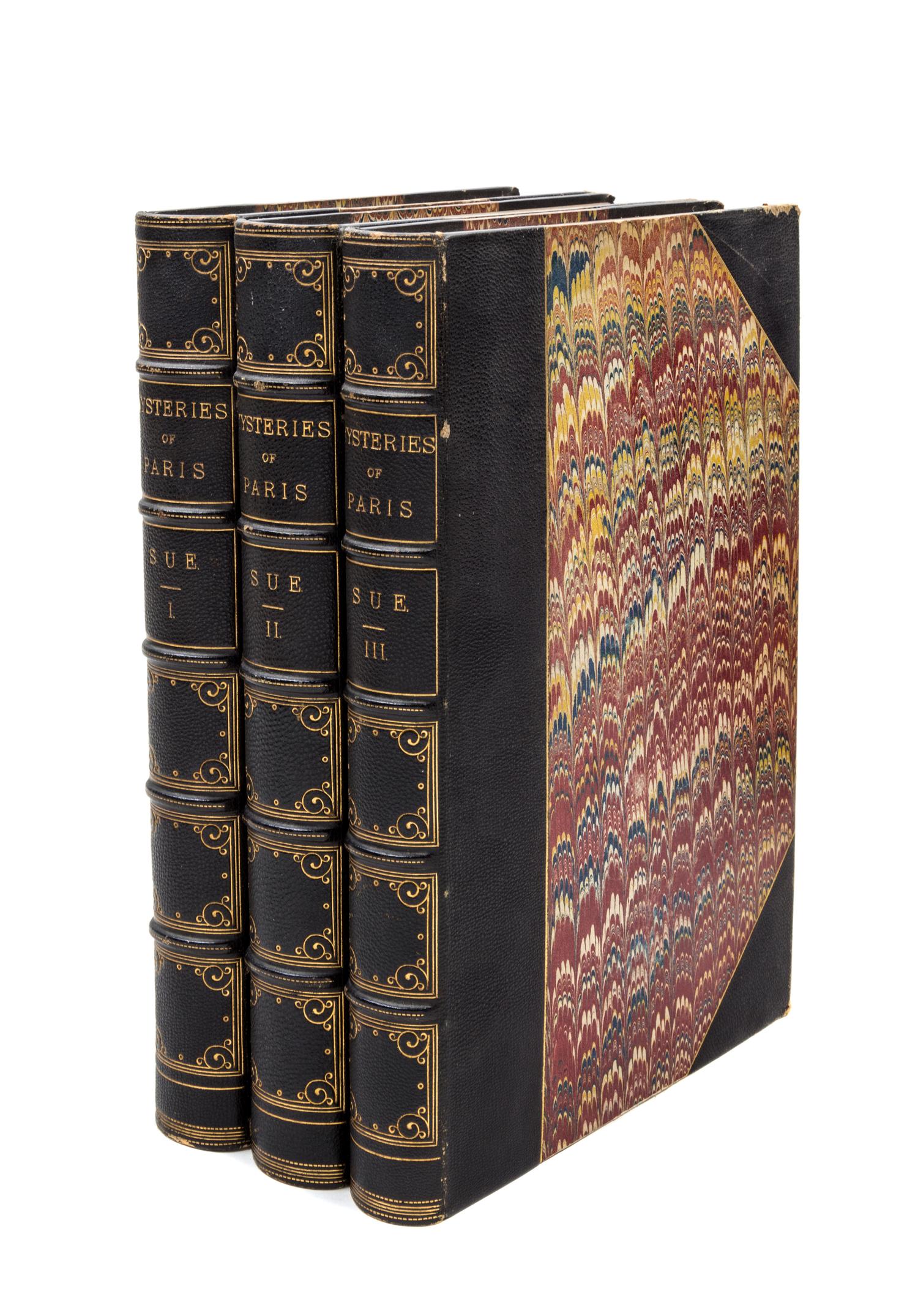 SUE, EUGENE. 2 works: The Wandering Jew (1844) and The Mysteries of Paris (1845). 6 vols. total.