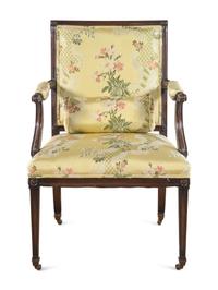A Regency Carved Mahogany Armchair