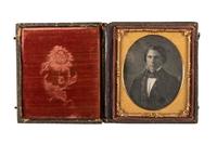 [EARLY PHOTOGRAPHY]. A group of daguerreotype portraits, incl. pendant, possible Hawaiian subject, and case featuring portrait of Daguerre.