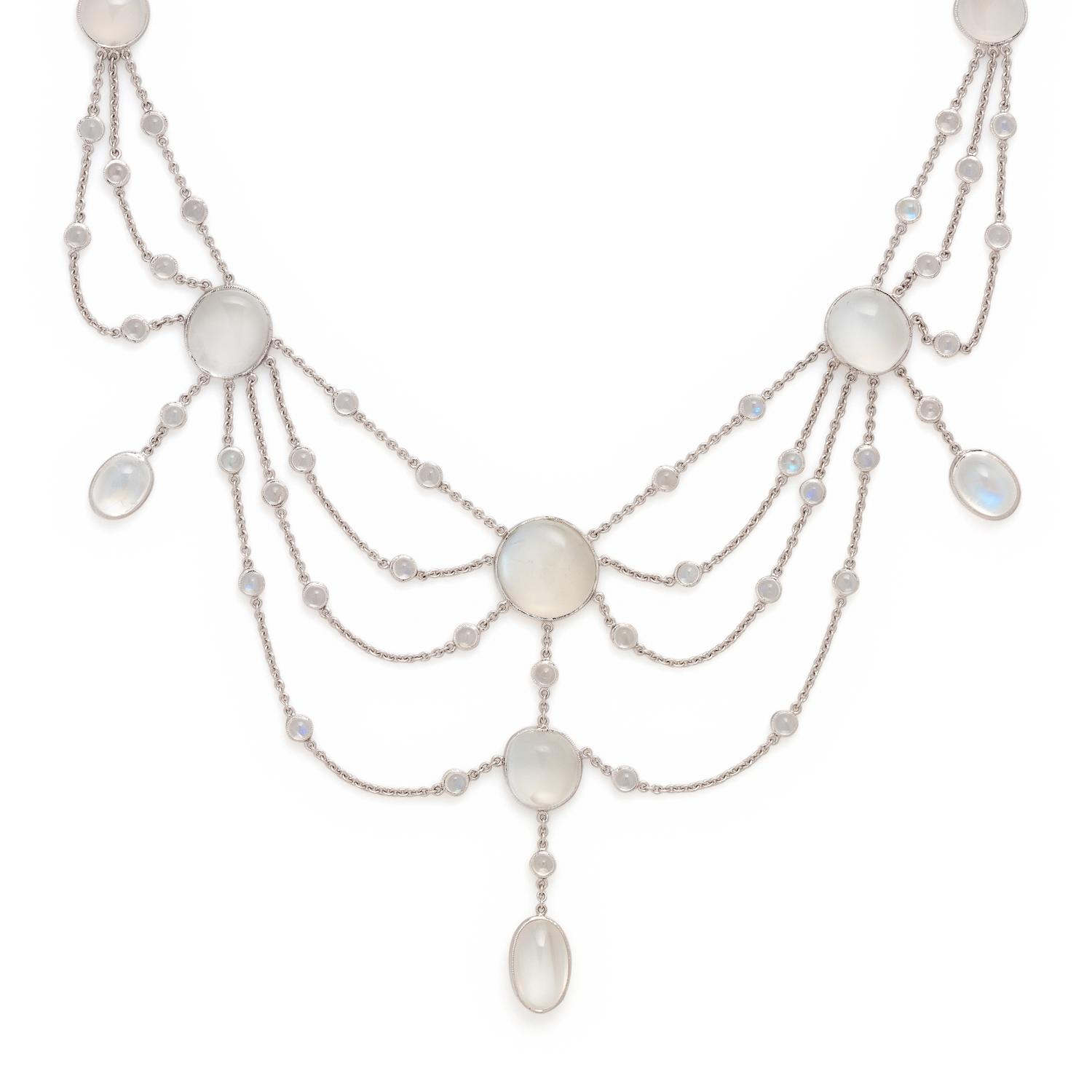 MOONSTONE SWAG NECKLACE