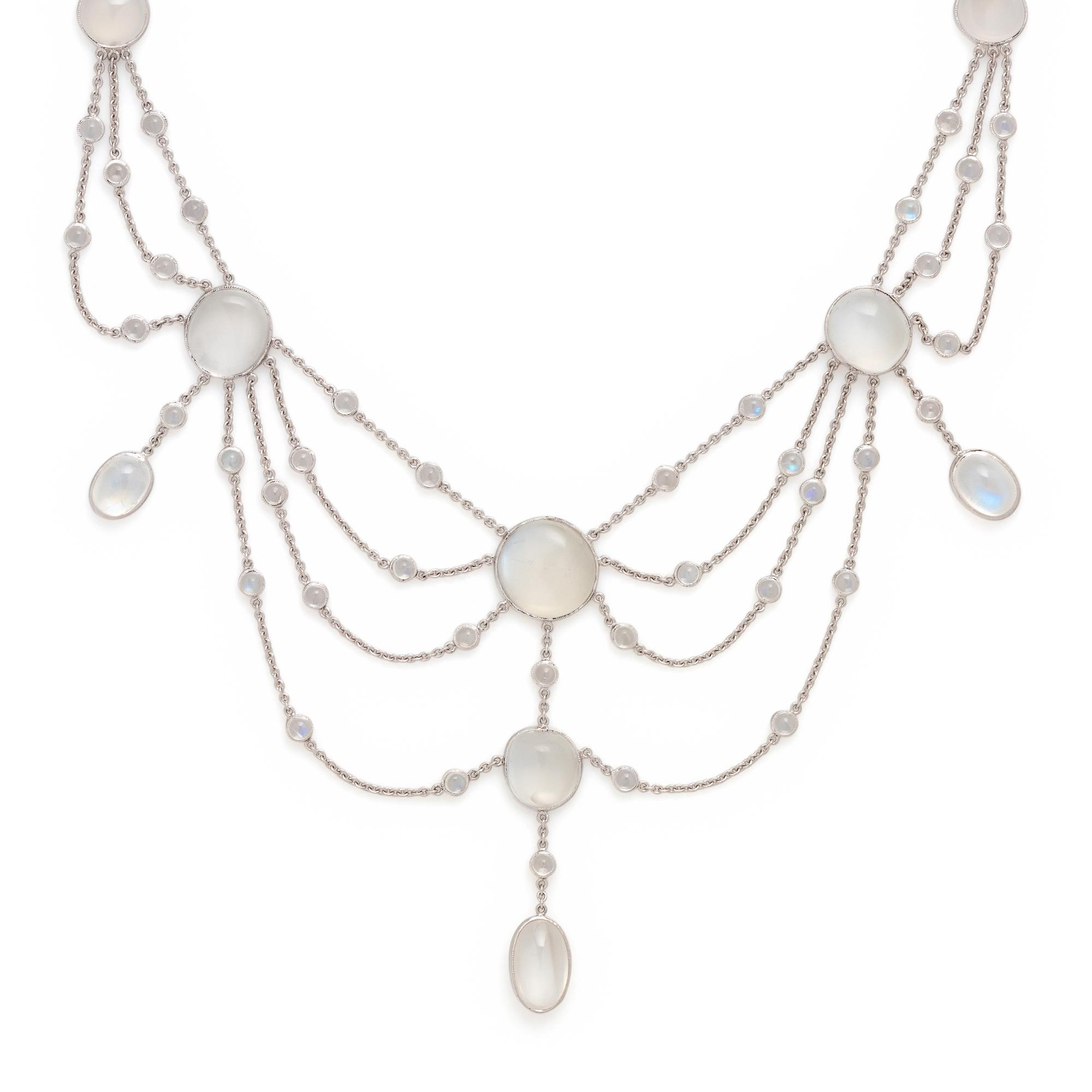 MOONSTONE SWAG NECKLACE