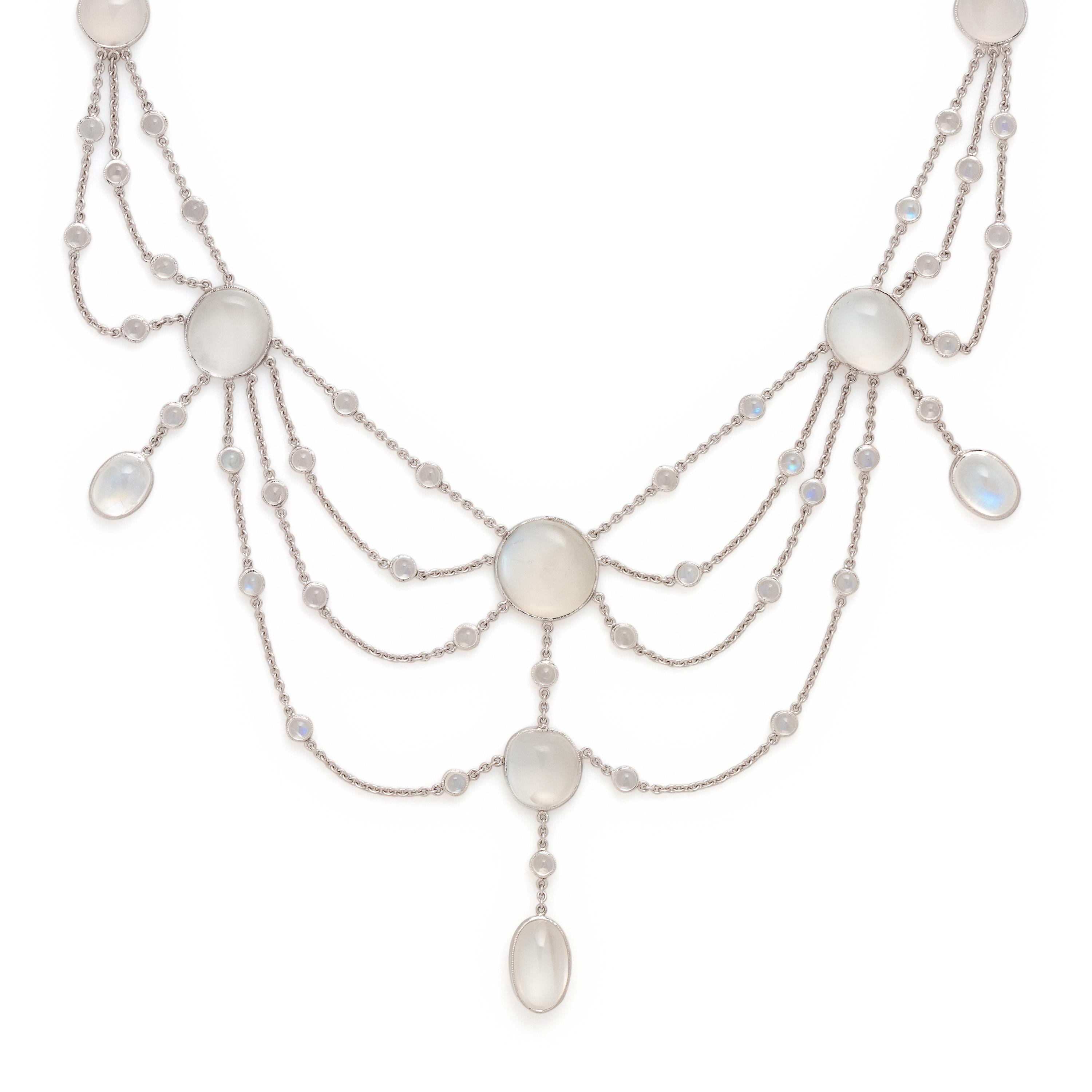 MOONSTONE SWAG NECKLACE