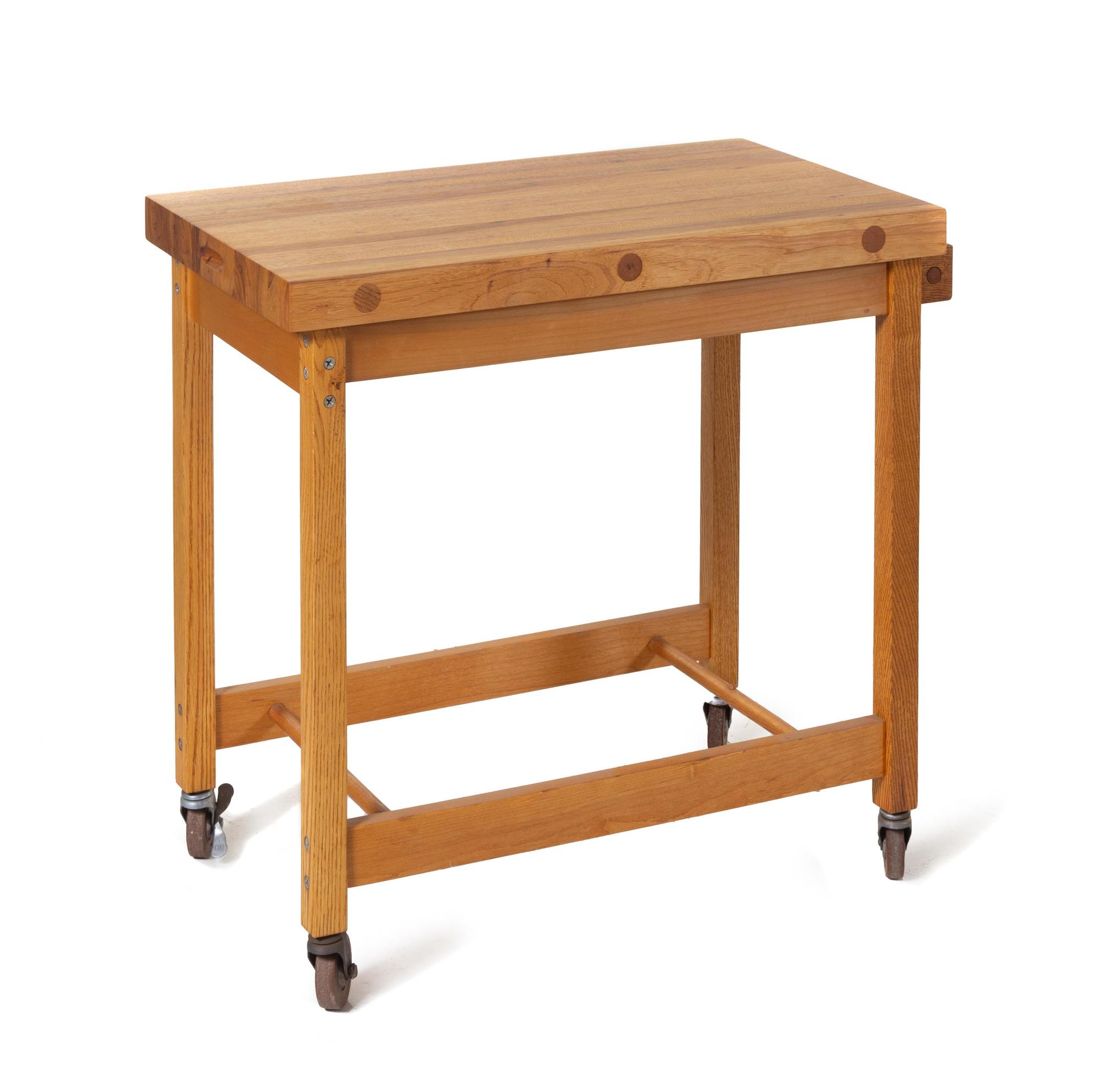 Bar Cart / Chopping Block with Removable Lower Shelf
