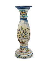 An Italian Faïence Candle Stand