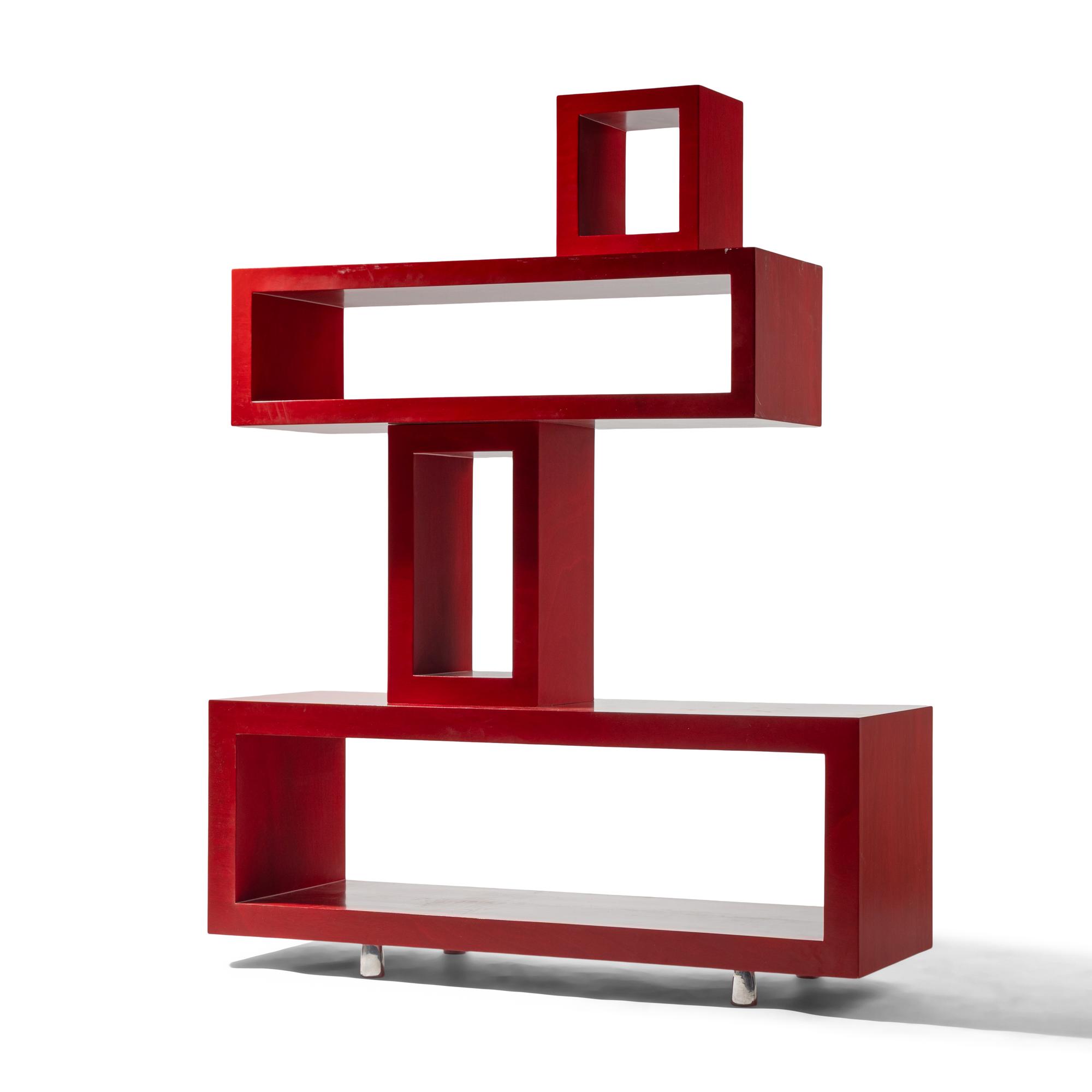 Red Shelving Unit