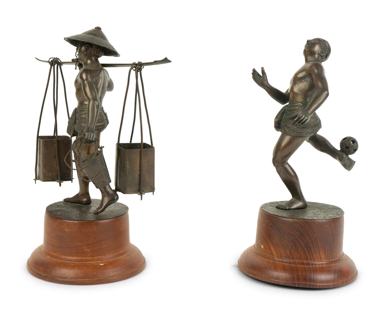 Two Japanese Bronze Figures — 19TH/20TH CENTURY