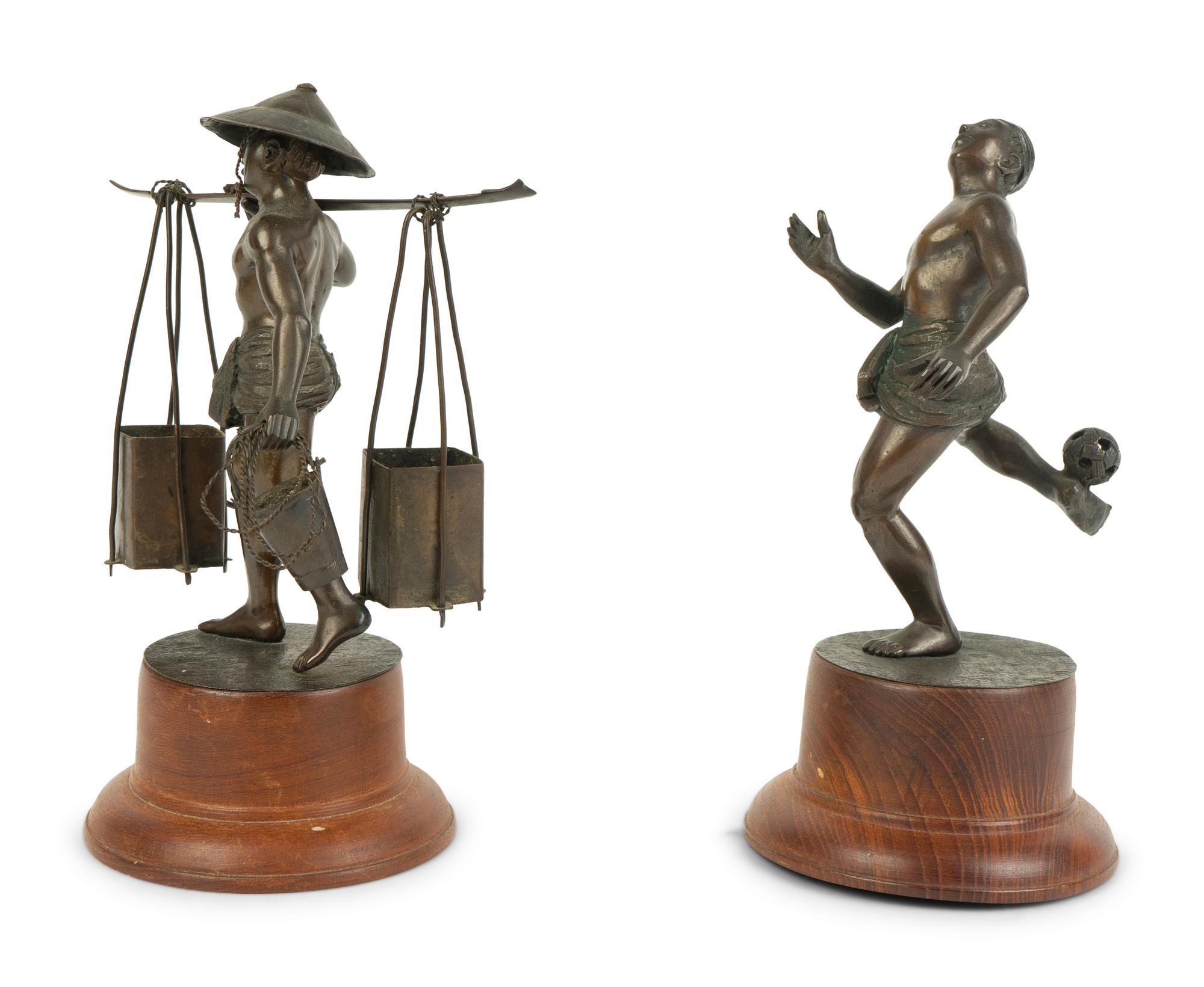 Two Japanese Bronze Figures — 19TH/20TH CENTURY