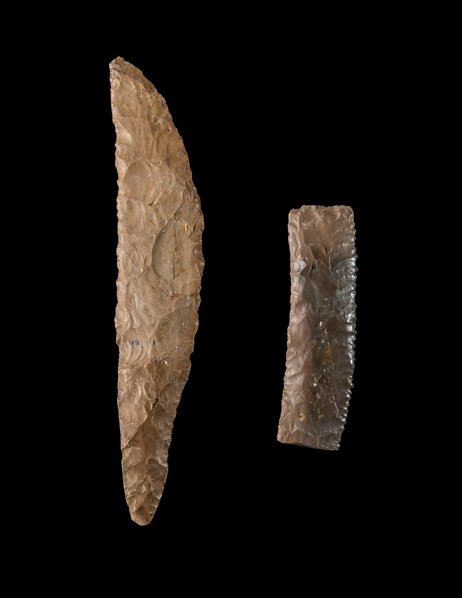 Two Egyptian Flint Knives