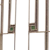 A Set of Bay Windows from the Babson House by Sullivan and Elmslie 136" W x 22" D x 50.5" H — United States, Circa 1904