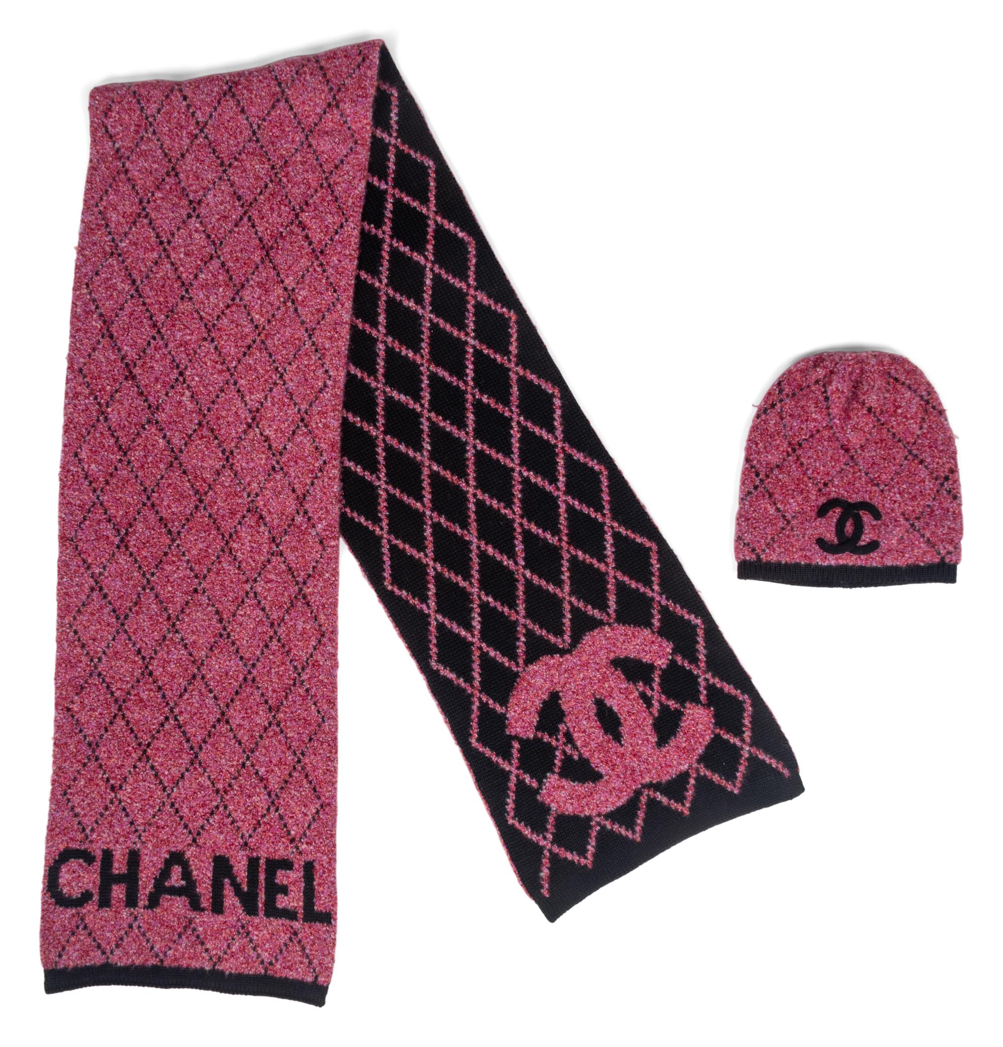 Chanel Knit Cap and Scarf Set