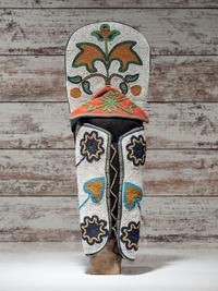 Plateau Cradleboard, with Curvilinear Beadwork
