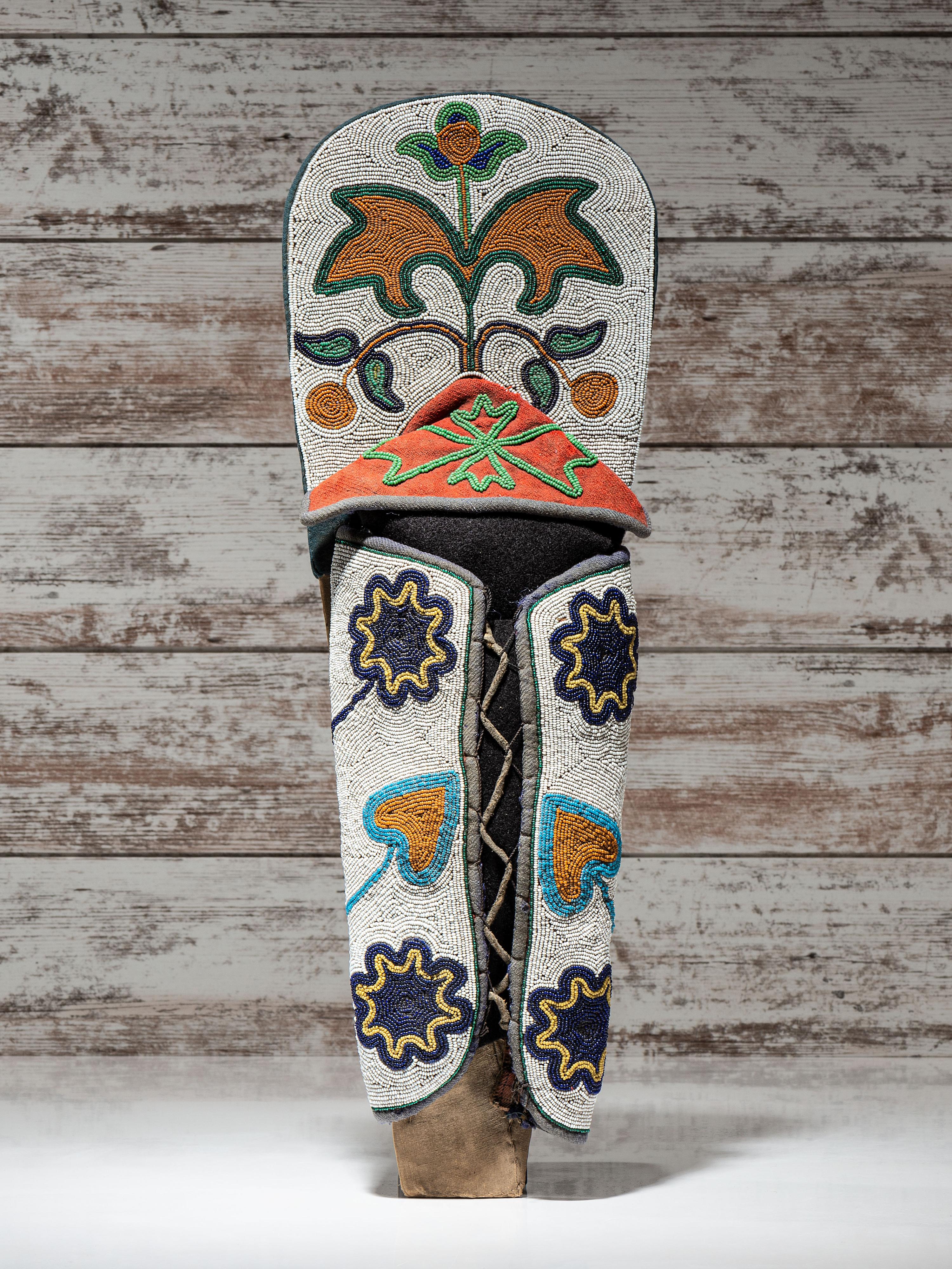 Plateau Cradleboard, with Curvilinear Beadwork