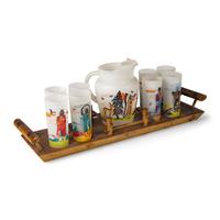 Acee Blue Eagle (Muscogee-Pawnee, 1907-1959) — " Famous Oklahoma Indians " Beverage Set