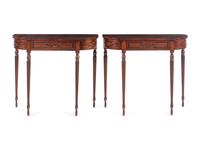 A Pair of Regency Style Mahogany Console Tables