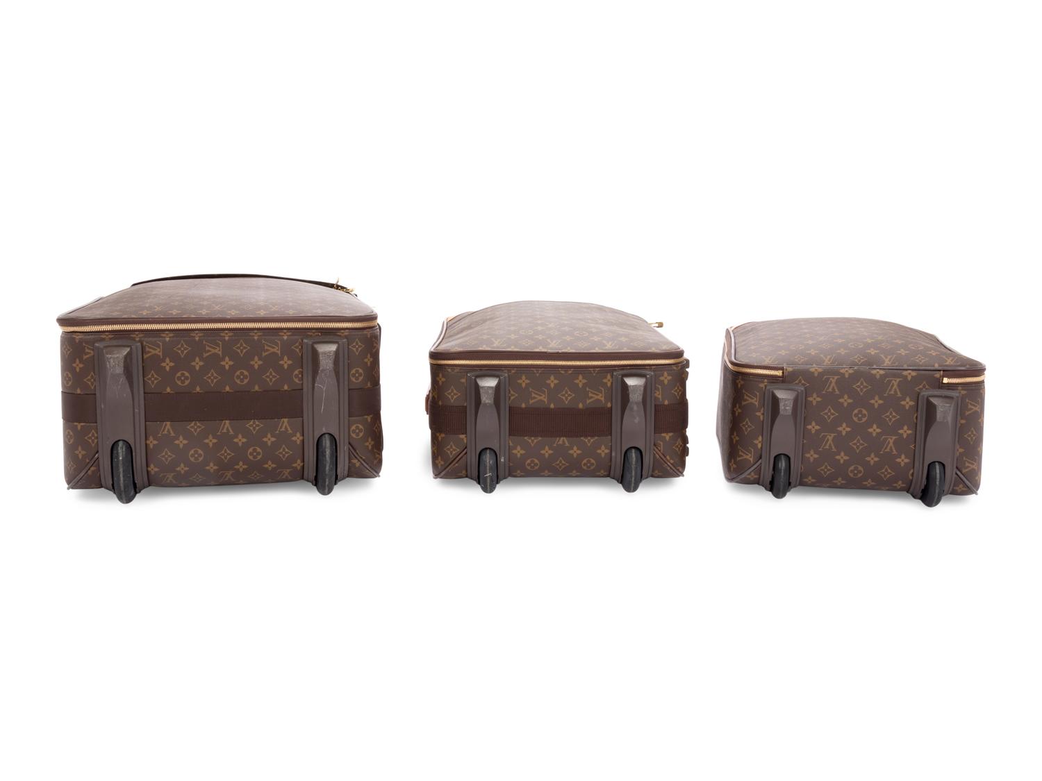 Three Louis Vuitton Monogram Rolling Luggage Pieces, 1990-2000s