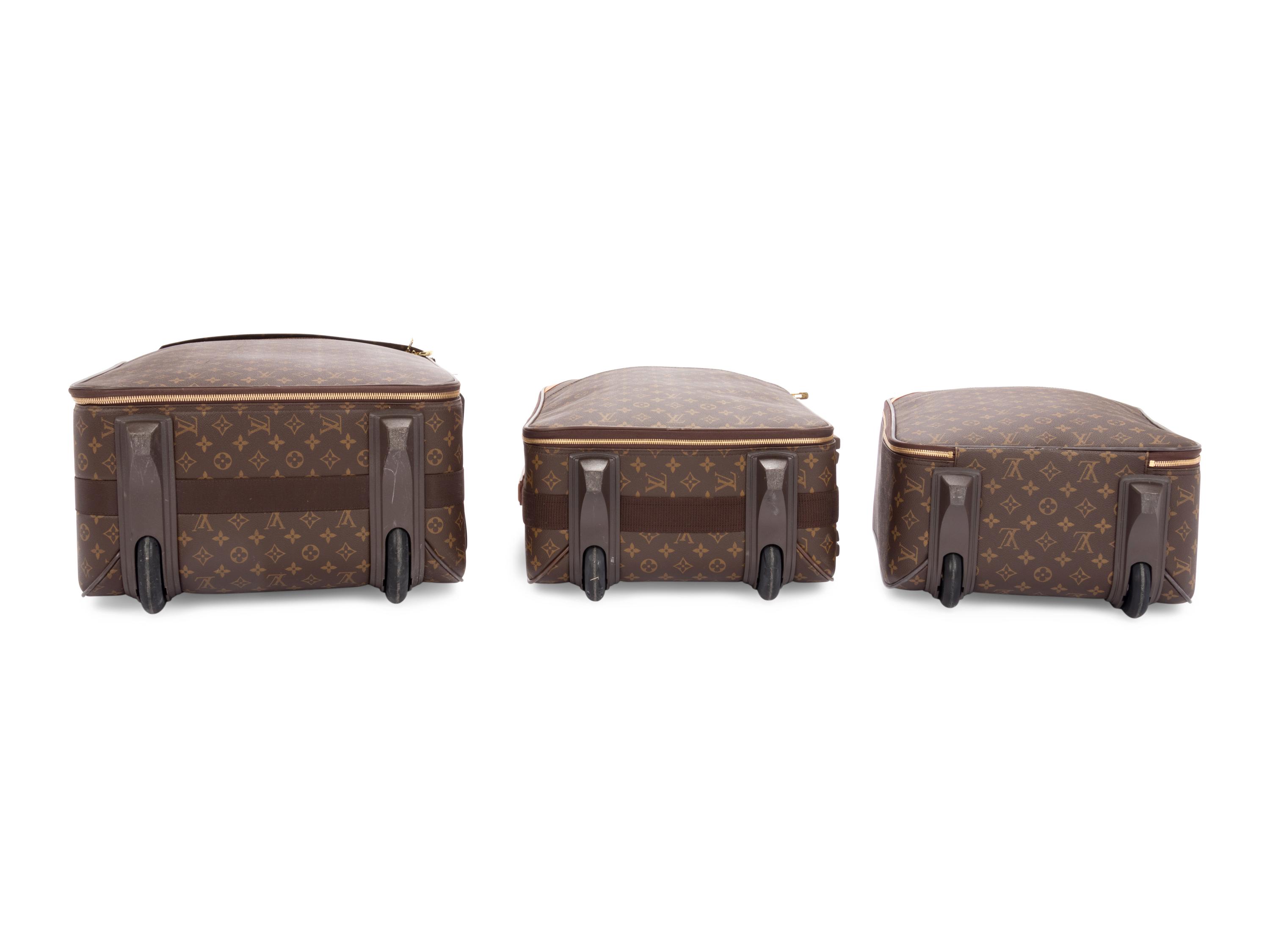 Three Louis Vuitton Monogram Rolling Luggage Pieces, 1990-2000s