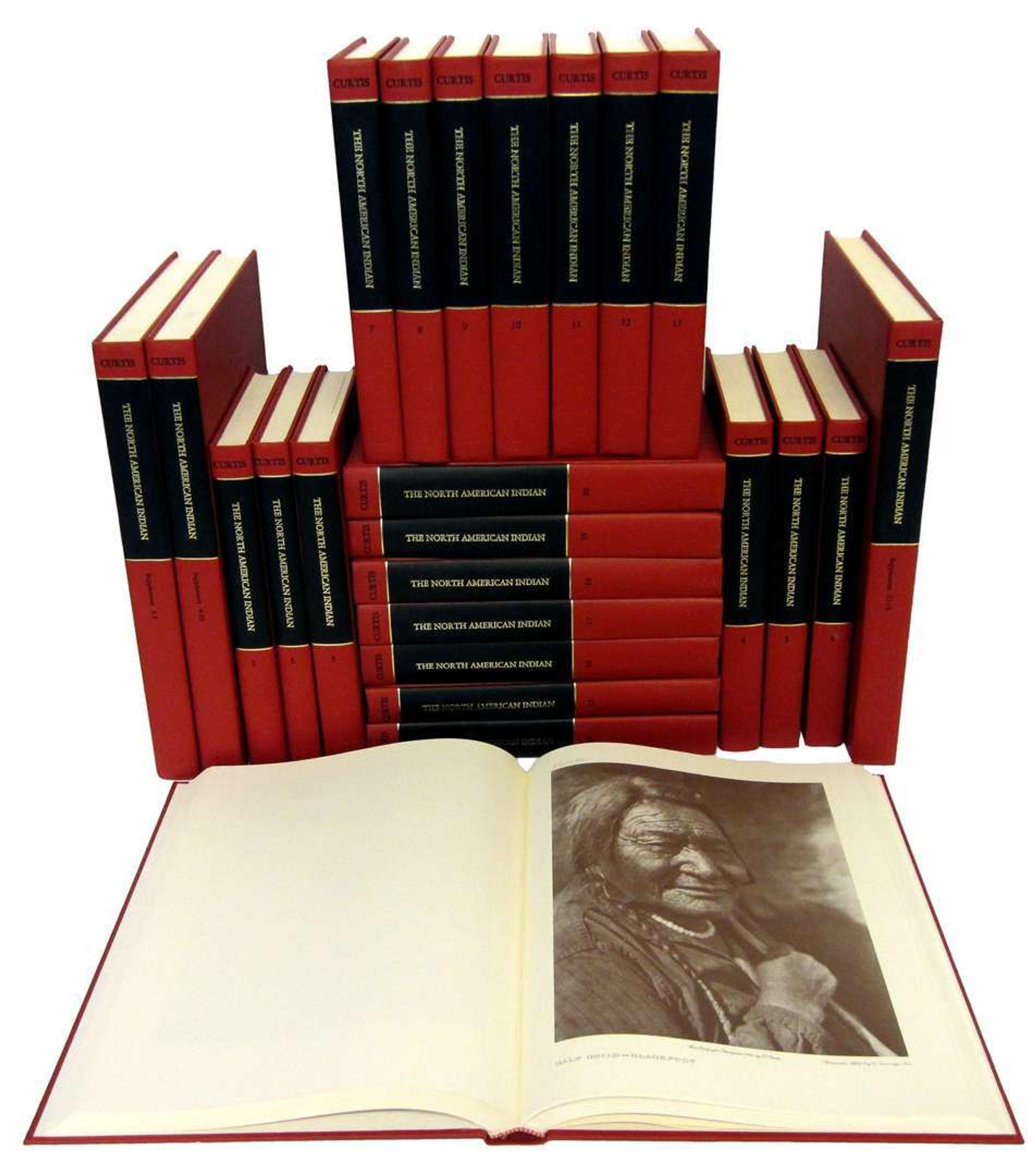 Curtis, Edward. The North American Indian: Being a Series of Volumes Picturing and Describing the Indians of the United States and Alaska johnson reprint corporation, 1970s