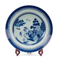 A Large Chinese Export Blue and White Porcelain Charger