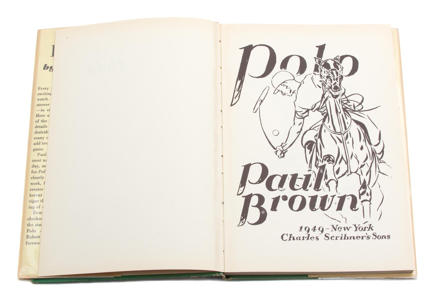 BROWN, Paul (1893-1958). Polo, A Non-Technical Explanation of the Galloping Game.