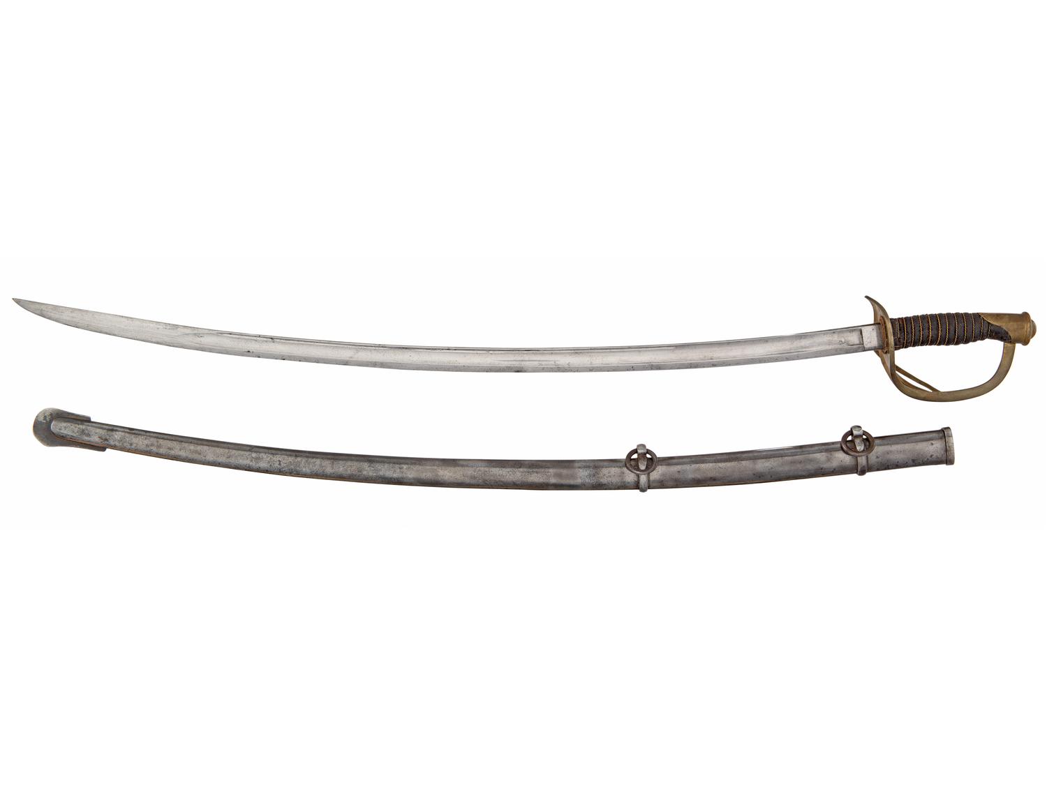 [CIVIL WAR]. US Model 1860 Light Cavalry saber. Manufactured by Ames, Chicopee, MA.