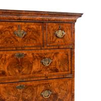 A George III Burl Walnut Chest on Chest