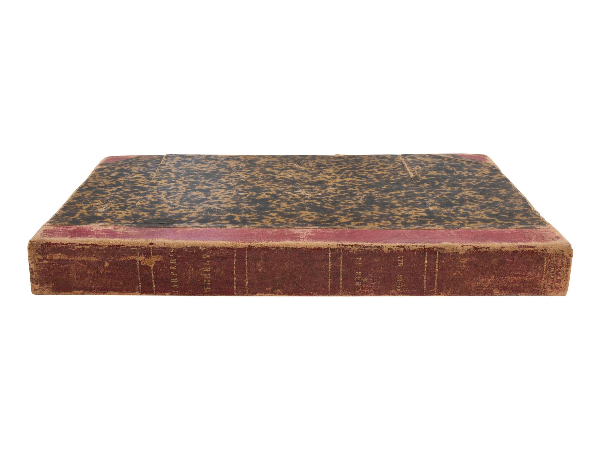 [CIVIL WAR]. Harper's Weekly . Bound volume for Oct. 1863-May 1864. [ With: ] 120+ issues.