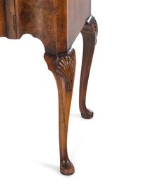 A Queen Anne Style Burl Walnut Dressing Table