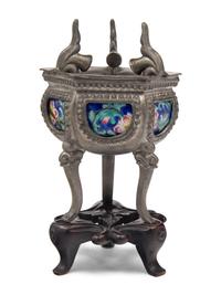 Three Chinese Silver and Pewter Scholar's Objects