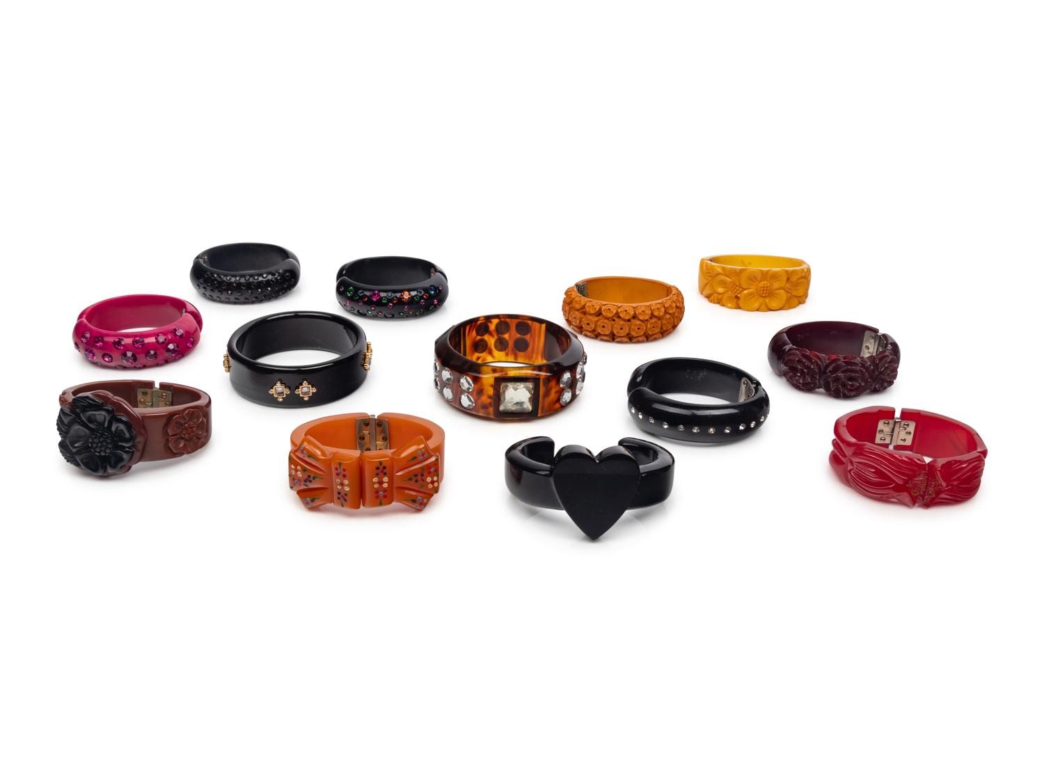 Fifty-Six Pieces of Bakelite Jewelry