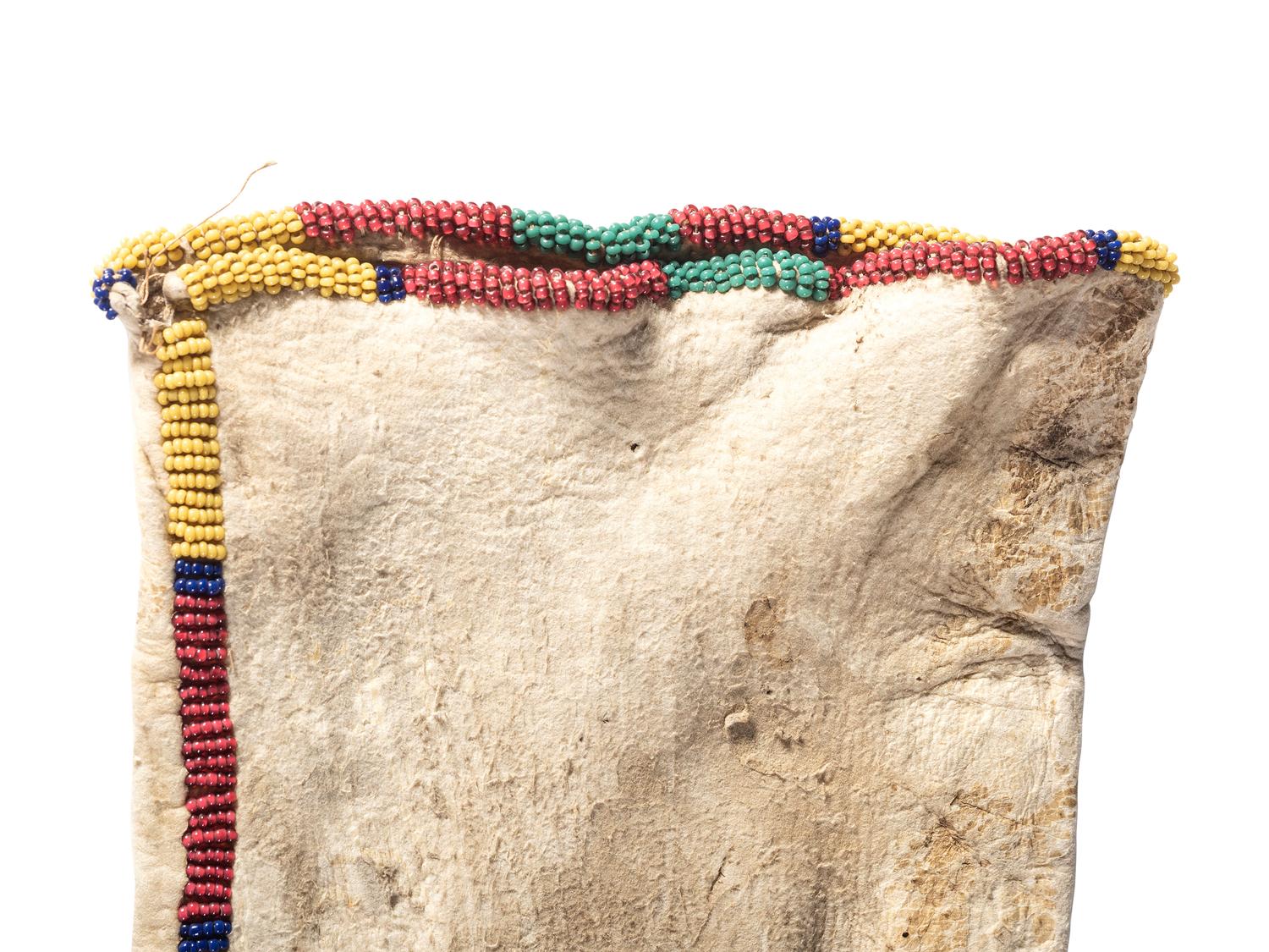 Central Plains Beaded Hide Tobacco Bag