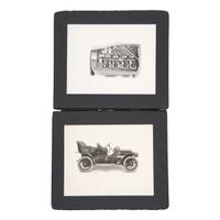 [EARLY PHOTOGRAPHY] -- [TRANSPORTATION]. A group of 59 photographs and engravings of vehicles, incl. bicycles and dirigibles.