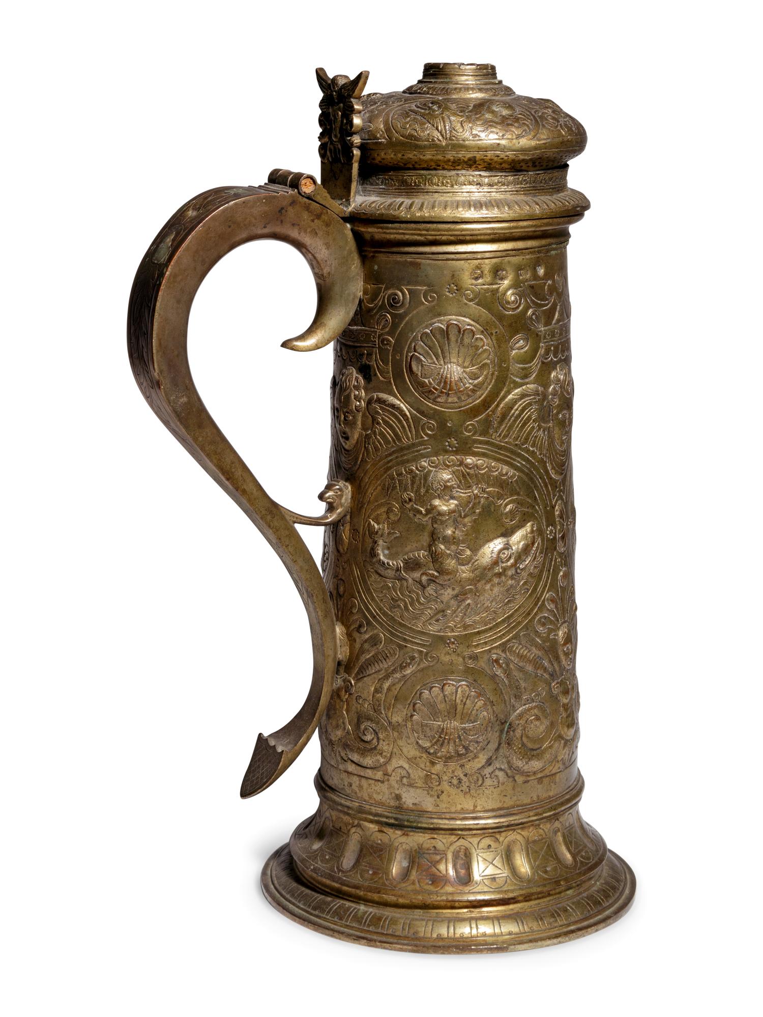 A Continental Gilt Metal Tankard