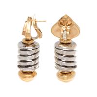 MARINA B., BICOLOR GOLD 'CORKSCREW' EARCLIPS
