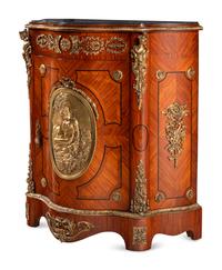 A Napoleon III Style Gilt Bronze Mounted Console Cabinet