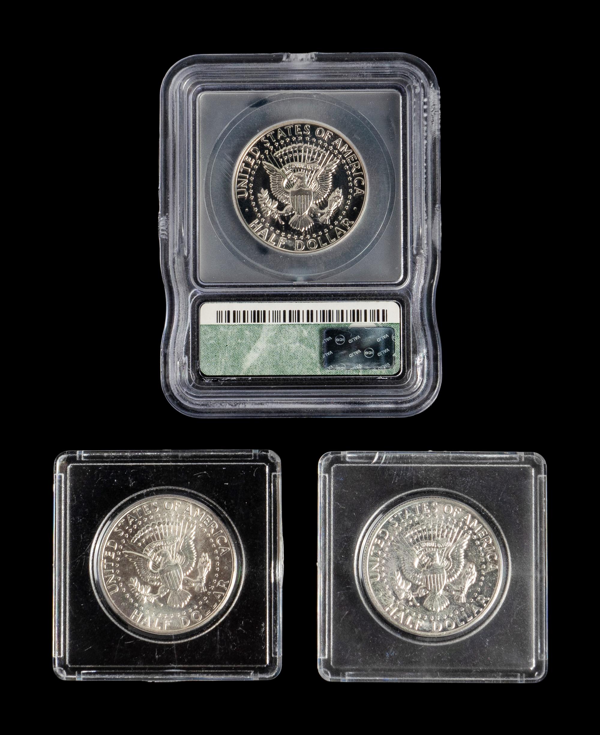 A Collection of One Hundred and Thirteen 1964 John F. Kennedy 50c Coins