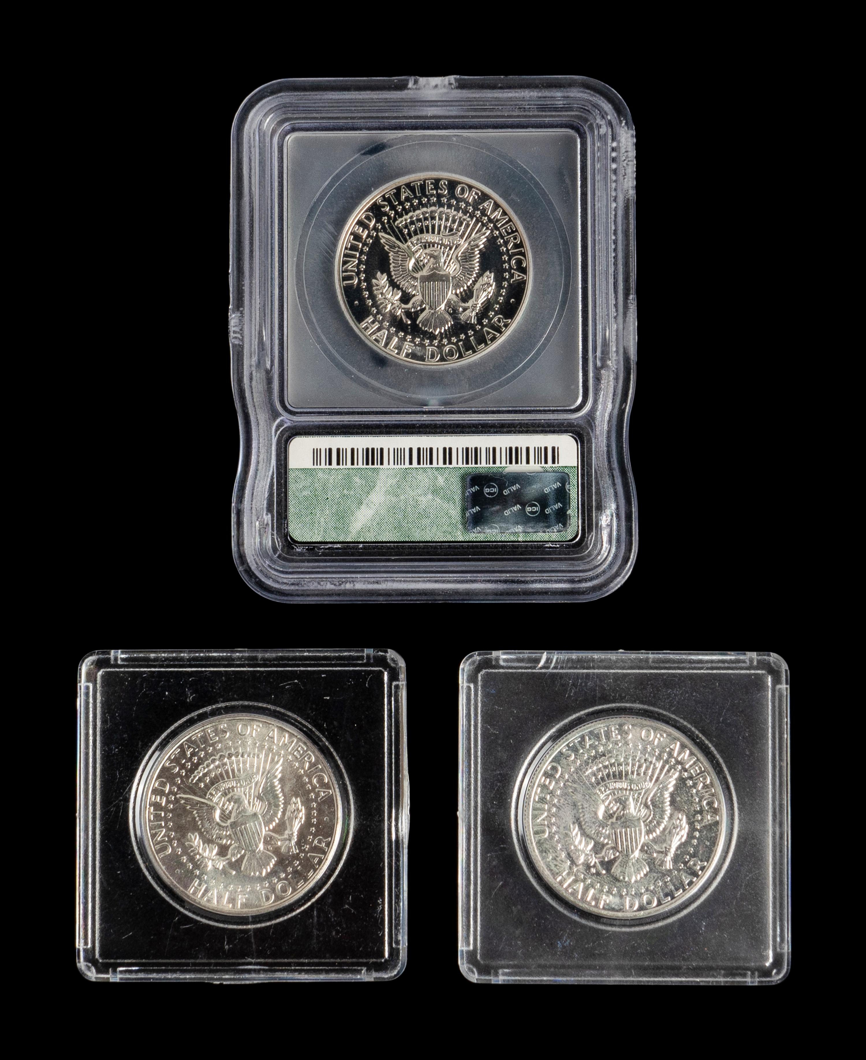 A Collection of One Hundred and Thirteen 1964 John F. Kennedy 50c Coins