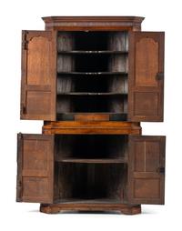 A George III Oak Corner Cabinet