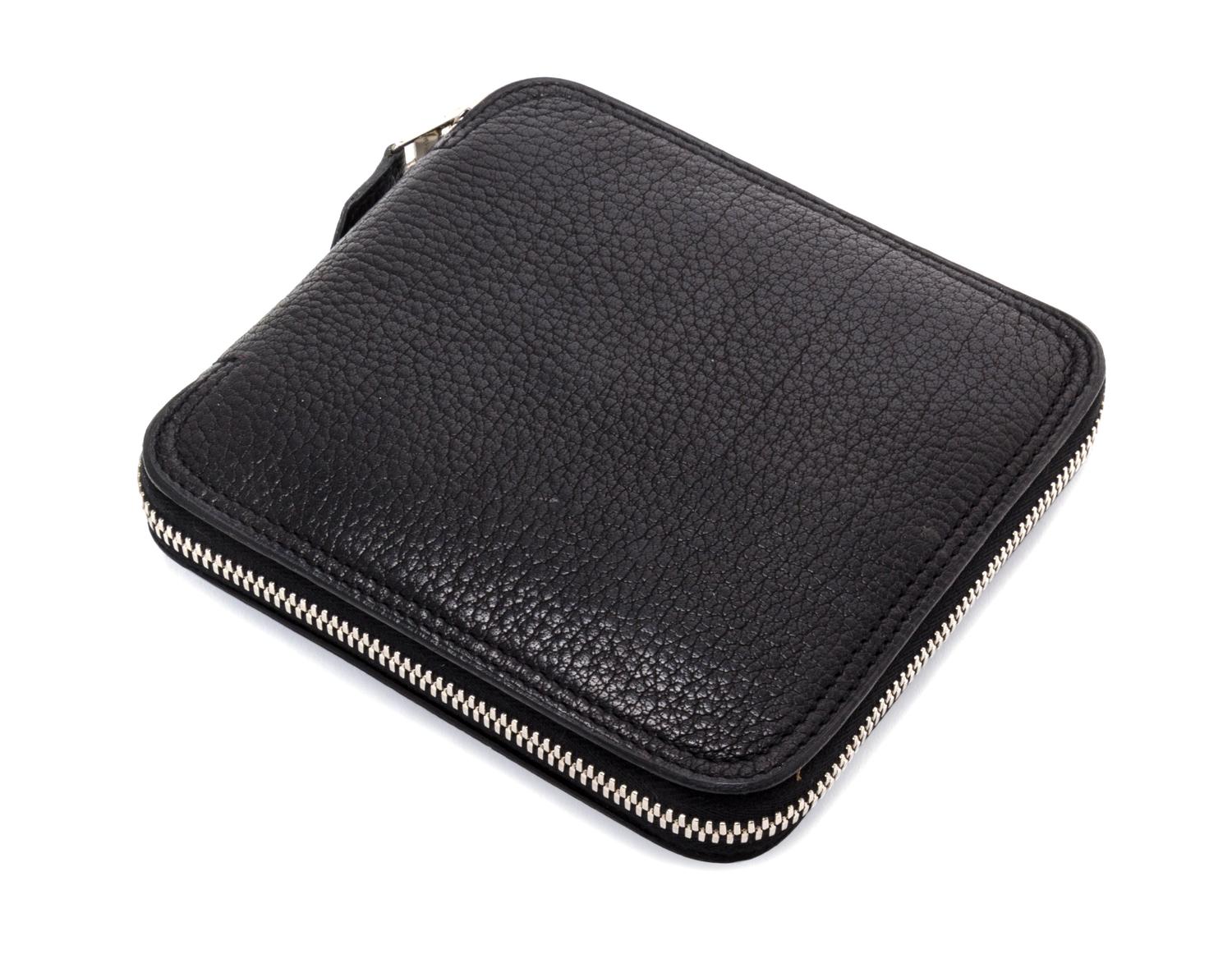 An Hermes Noir Togo Silky Pop Tote, 12" x 11" x 5".