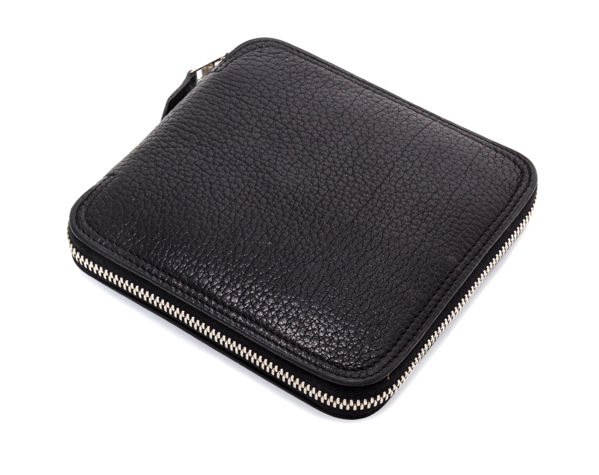 An Hermes Noir Togo Silky Pop Tote, 12" x 11" x 5".