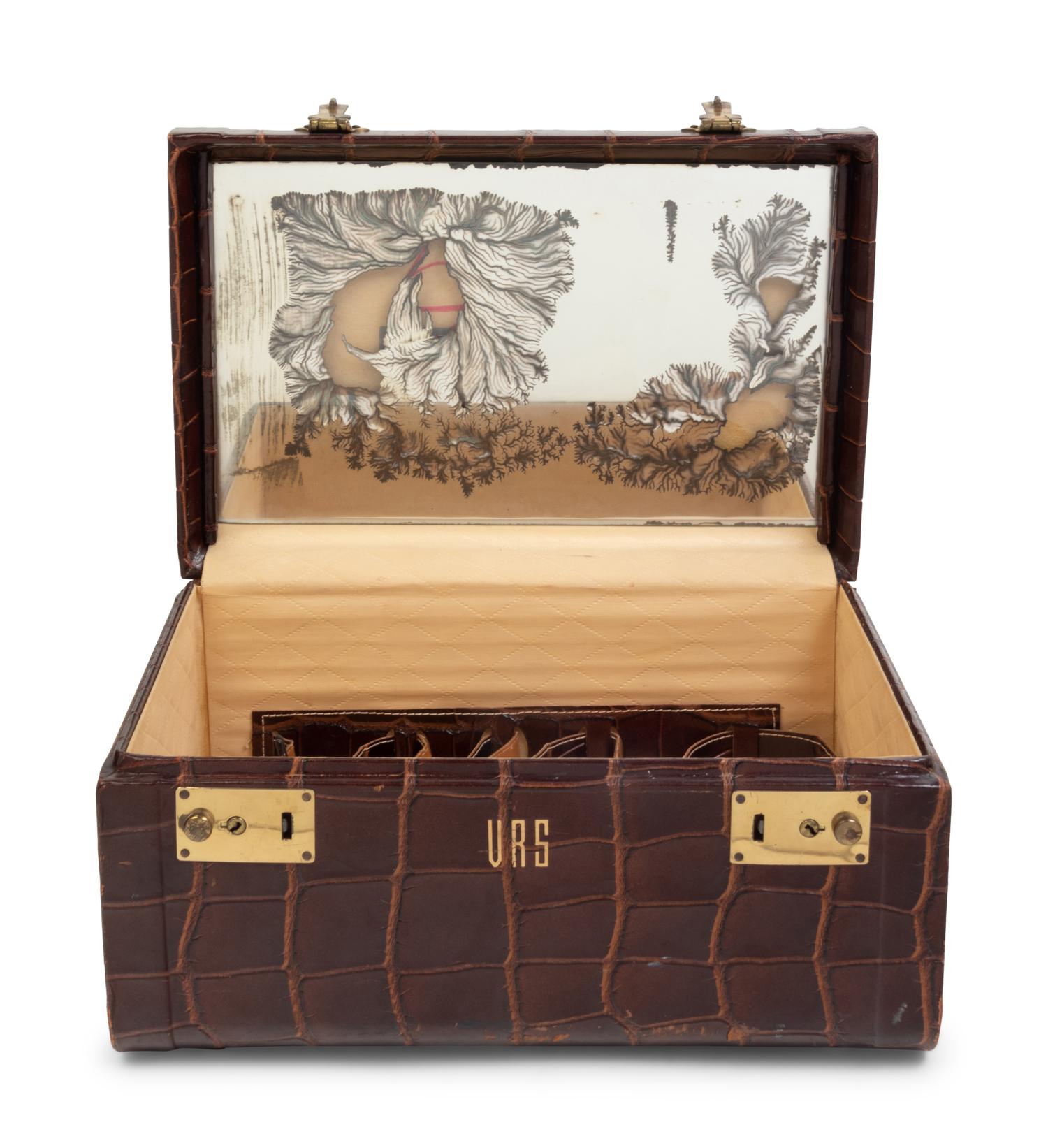 Two Leather Veneered Valises