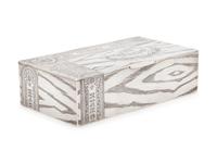 A Russian Silver Trompe l'Oeil Cigar Box