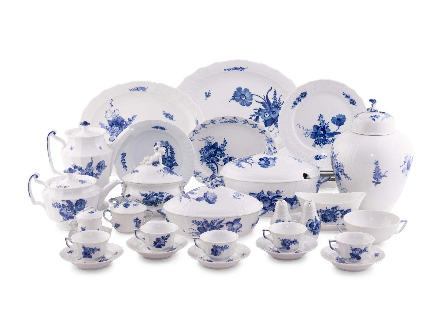 A Royal Copenhagen Assembled Porcelain Dinner Service
