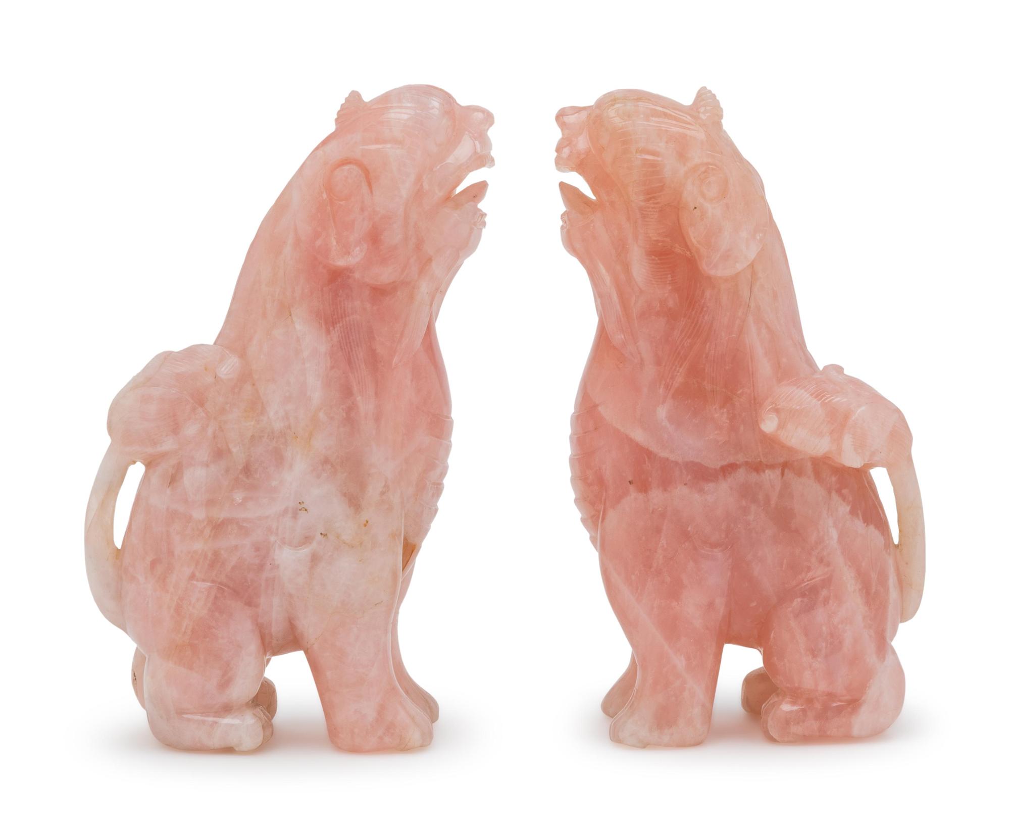A Chinese Carved Rose Quartz Brush Washer
