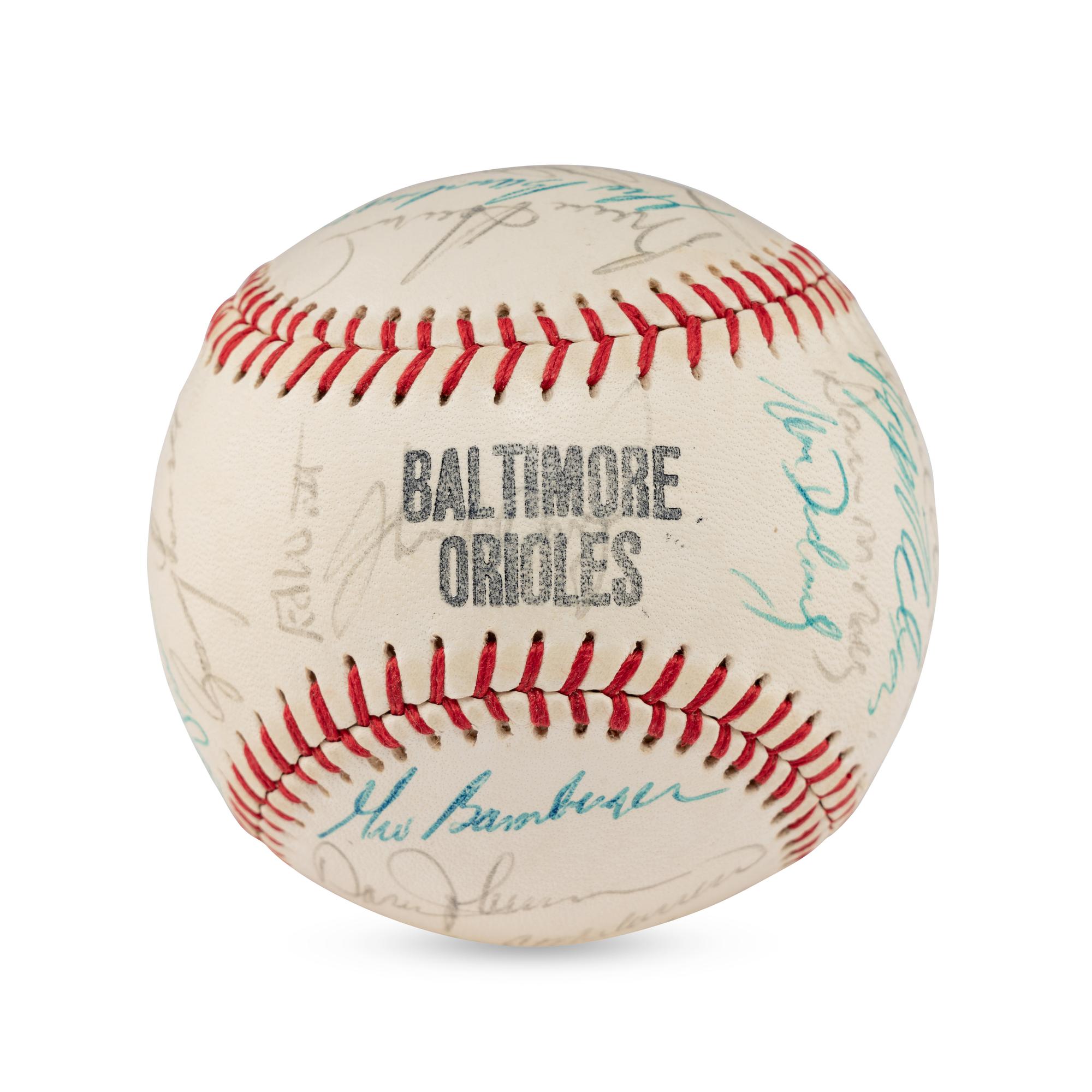 A 1968 Baltimore Orioles Team Signed Autograph Baseball