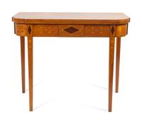A Federal Inlaid Maple Game Table — PROBABLY SOUTHERN, 19TH CENTURY
